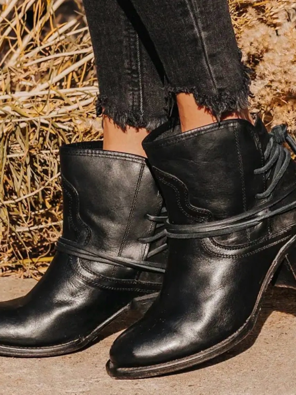 Freebird Casey black leather ankle boots - Sz 7